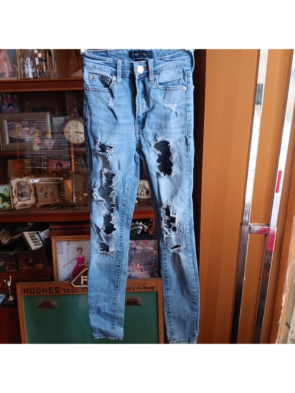 Aeropostale Super High-Rise Jegging Distressed Skinny Fit Denim Jeans Size 00